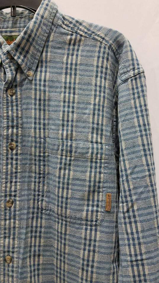 Timberland Men's Blue Long Sleeve Button-Up Shirt Sz L image number 2