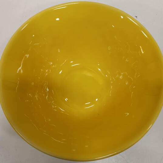 Pfaltzgraff 10" Yellow Ceramic Basket Weave Bowl image number 5