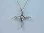 Tiffany & Co Elsa Peretti 925 Sterling Silver Infinity Cross Pendant Necklace 3.3g image number 1