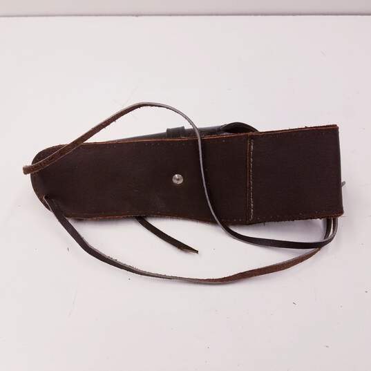 Unbranded Western Leather Cartridge Gun Belt with Holster Size 36 image number 7