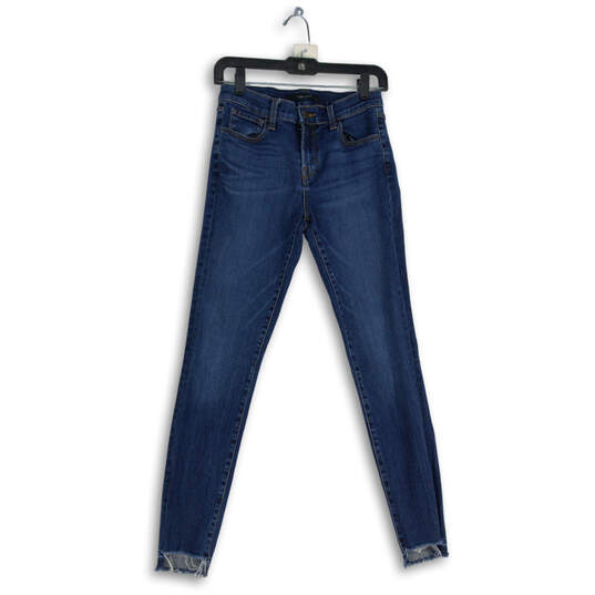 Womens Blue Denim Medium Wash 5-Pocket Design Skinny Leg Jeans Size 27 image number 1