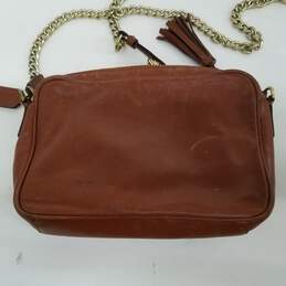 Coach Brown Leather Camera Bag with Gold Chain alternative image