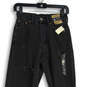 NWT Womens Black 90's Baggy Denim Distressed Straight Leg Jeans Size 00R image number 3