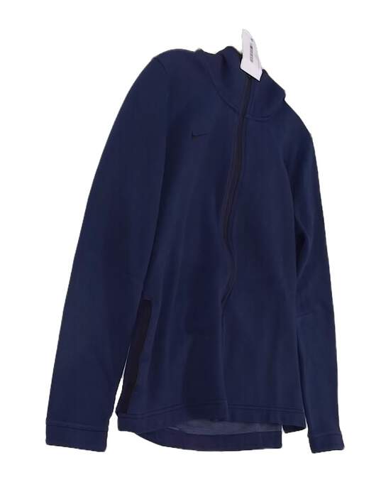 Women's Blue Dri-Fit Long Sleeve Pockets Activewear Full Zip Jacket Size XL image number 3