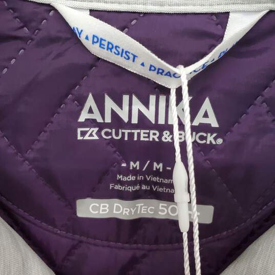 Annika Purple & Gray Full Zip Jacket WM Size M NWT image number 3