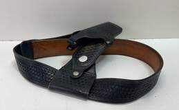 Tex Shoemaker & Sons Black Leather Gun Belt Holster