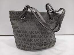 Michael Kors Grey Monogram Pattern Shoulder Tote Handbag alternative image