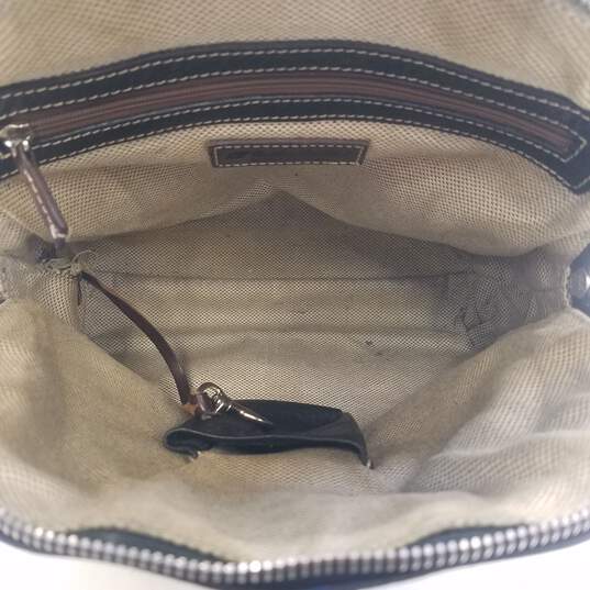 Dooney & Bourke Black Pebbled Leather Zip Pod Rucksack Backpack Bag image number 5