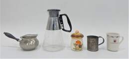 Vintage Kitchen Items Lot Mushroom Sugar Bowl Carafe Pyrex Glasbake Dishes + alternative image