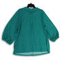 NWT Womens Green Polka Dot Ruffle Neck 3/4 Sleeve Pullover Blouse Top Sz 3X image number 2