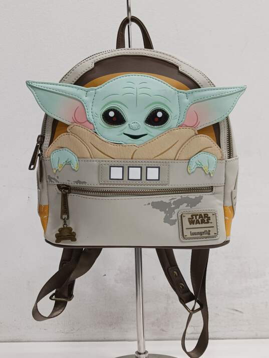 Loungefly Disney Starwars Baby Yoda Backpack image number 1