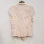 NWT Womens Peach Short Cap Sleeve Tie Neck Casual Blouse Top Size 44 image number 2