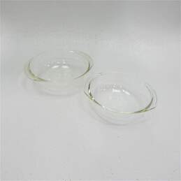 (2) Pyrex Clear Glass Round Casserole Dishes