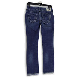 Womens Blue Denim Medium Wash 5-Pocket Design Straight Leg Jeans Size 25 alternative image