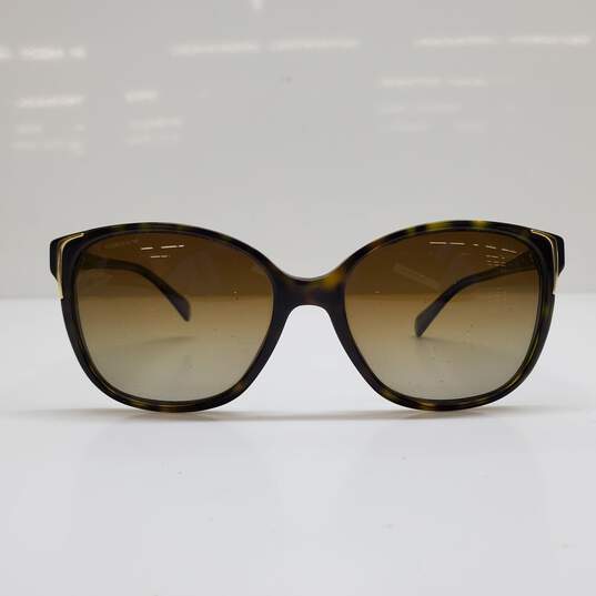 AUTHENTICATED PRADA PR01OS BROWN/GREEN CAT EYE SUNGLASSES image number 1