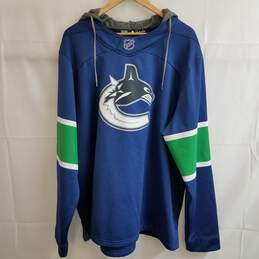 NHL Vancouver Canucks Adidas fleece lined hooded jersey 2XL