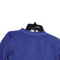 NWT Womens Blue Waffle Knit Henley Neck One Colt Thermal Blouse Top Size L image number 4