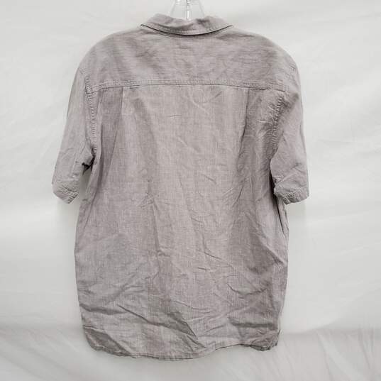 Patagonia MN's Gray Organic Cotton & Hemp Short Sleeve Shirt Size MM image number 2