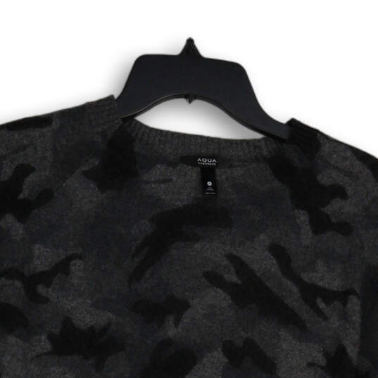 Womens Black Camouflage Crew Neck Long Sleeve Pullover Sweatshirt Size S image number 3