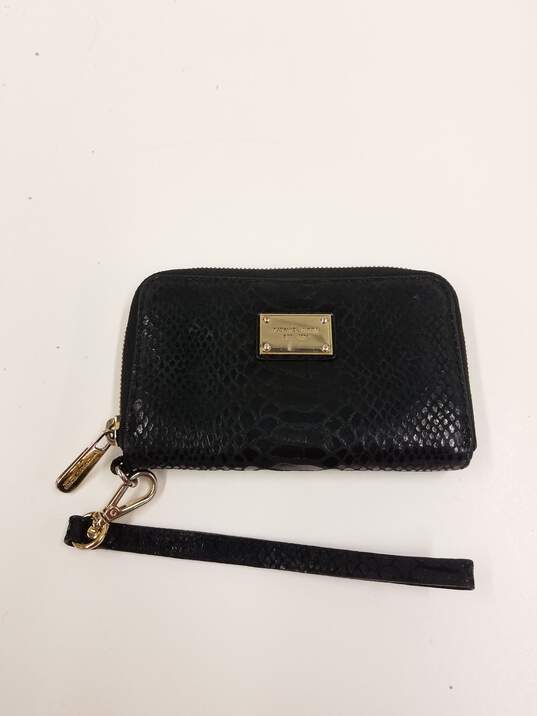 Michael Kors Black Leather Zip Wallet image number 1