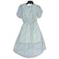 NWT Sienna Sky Womens White Black Polka Dot V-Neck Tie Waist A-Line Dress Size S image number 2