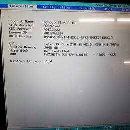Lenovo Flex 2-15 Laptop Intel Core i5@1.7GHz 2GB RAM No HDD alternative image