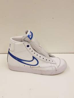 Nike Blazer Mid 77 DD9685-100 White Blue Airbrush Sneakers Women's Size 5