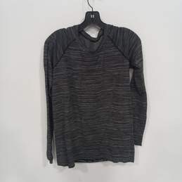 Lululemon Women's Black/White Striped Long Sleeve Shirt Size 12