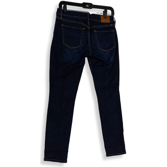 Womens Blue Dark Wash Denim Pockets Regular Fit Skinny Jeans Size 0/25 image number 2