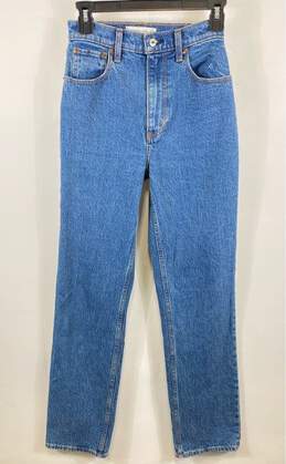 NWT Abercrombie & Fitch Womens Blue 90s Ultra High Rise Straight Jeans Size 24
