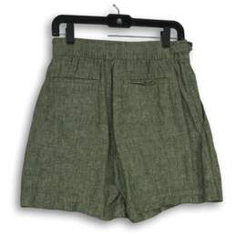 Athleta Womens Green Flap Pocket Elastic Adjustable Waist Hot Pant Shorts Size 6 alternative image
