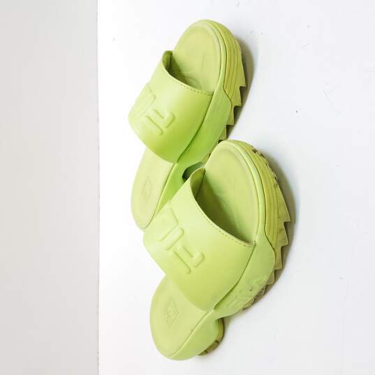 Fila Women's Green Rubber Slide Sandals Size 6 image number 3