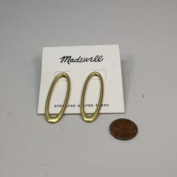 Designer Madewell Gold-Tone Classic Plain Oval Shape Hoop Earrings
