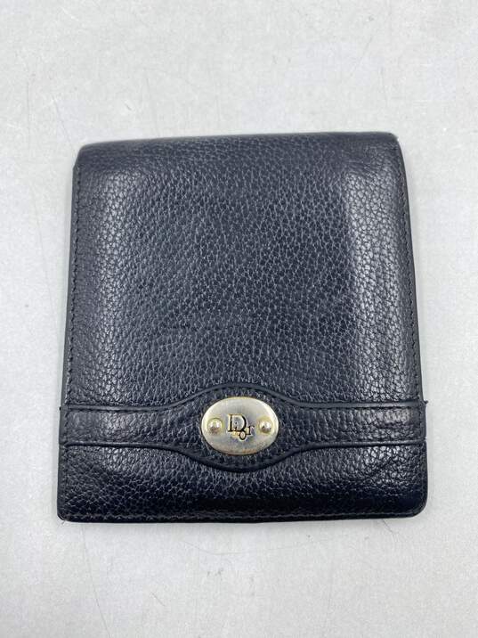Authentic Christian Dior Black Bi-Fold Wallet image number 1