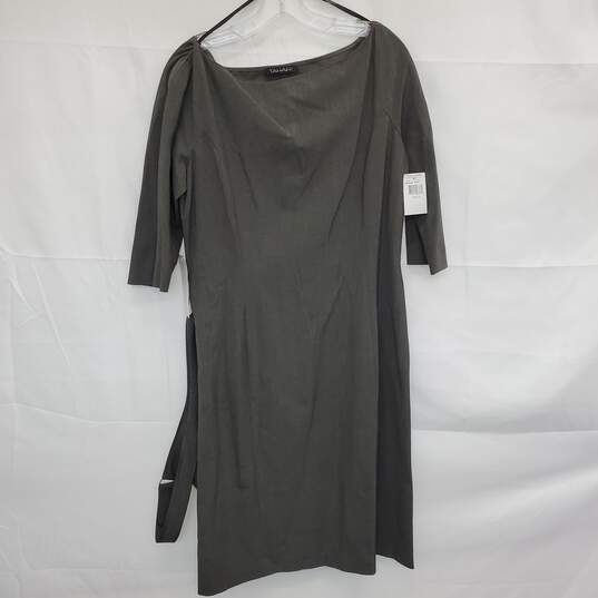 WOMEN'S TAHARI MOSS COLORED 1/4 SLEEVE BELTED DRESS NWT SZ 14 image number 1