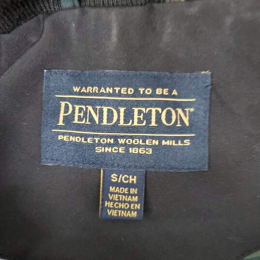 The Pendleton WM's Cotton & Polyester Blend & Plaid Lining Black Hooded Rain Jacket Size SM image number 3