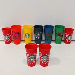 Bundle of Nine Assorted Starbucks Cups