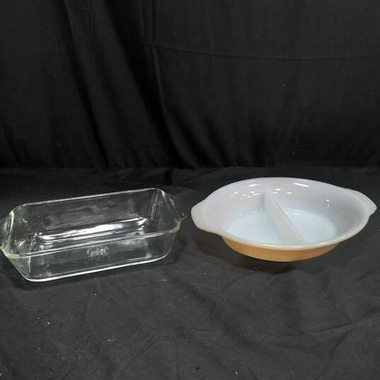 Bundle of 2 Fire King Casserole Dishes image number 1