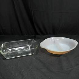 Bundle of 2 Fire King Casserole Dishes
