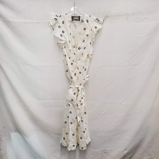Reformation Serengeti WM's 100% Linen Hawaiian Plunge Neck Midi Dress Size M image number 1