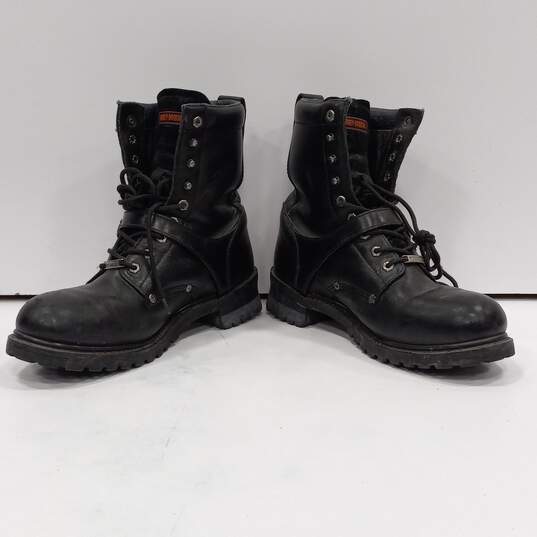 Harley Davidson Men's Black Leather Biker Boots Size 12 image number 2