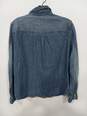 Denim by H&M Women's Blue Pearl Snap LS Western Shirt Size 12 image number 2