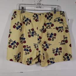 Mens Floral Elastic Waist Pockets Drawstring Athletic Shorts Size X-Large alternative image