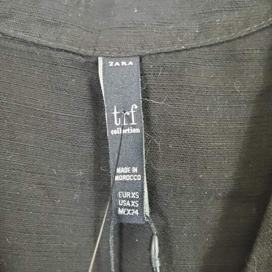 Zara Women Black Button Dress XS NWT image number 3