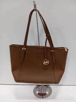 Women's Michael Kors Voyager Large Saffiano Leather Top-Zip Tote Bag