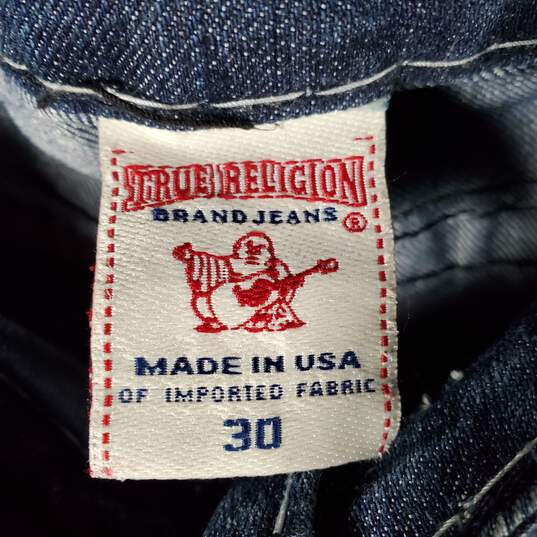 True Religion Women Blue Straight Jeans Sz 29 image number 2