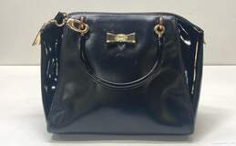 Ted Baker Petra Crystal Bow Leather Small Satchel Black