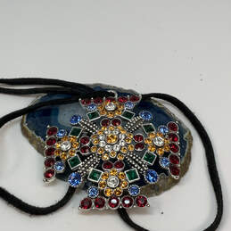 Designer Joan Rivers Silver-Tone Multicolor Crystal Stone Pendant Necklace alternative image