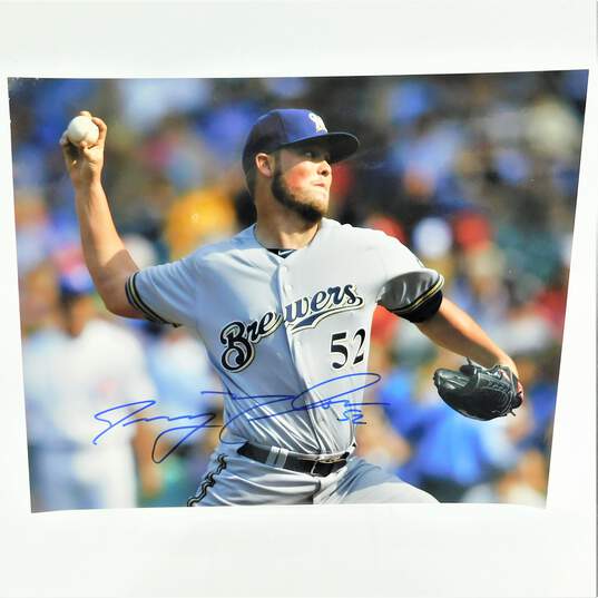 3 Autographed Milwaukee Brewers Photos image number 2
