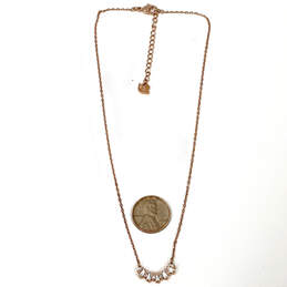 Designer Swarovski Rose Gold-Tone Pink Crystal Cut Stone Chain Necklace alternative image